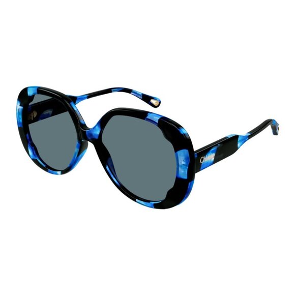 NEW  CHLOE SUNGLASSES HAVANA BLUE WOMEN EYEWEAR CHLOE CH0195SK 003